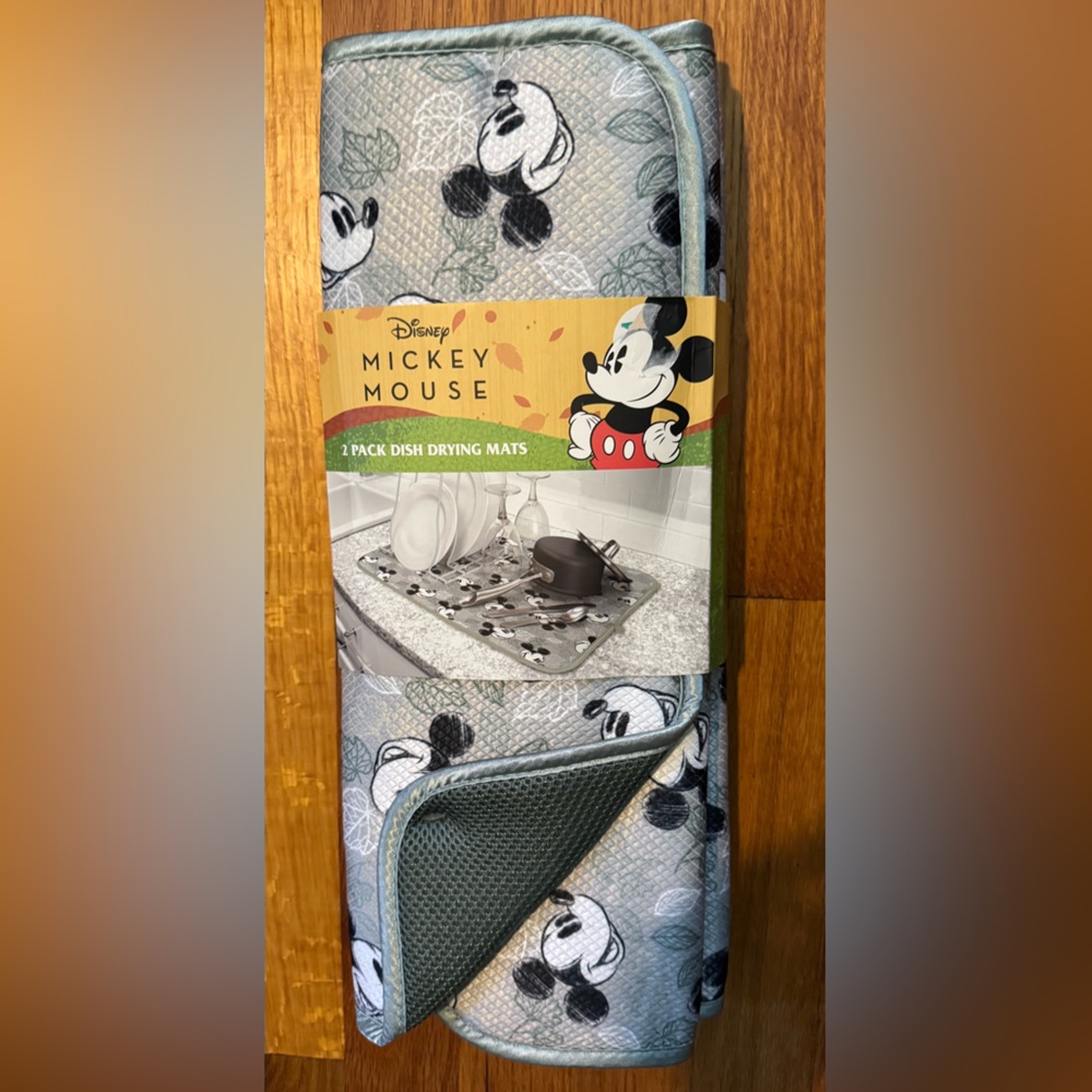 Disney Mickey Mouse Black and White Drying Mats (2 Pack) - Picture 1 of 2